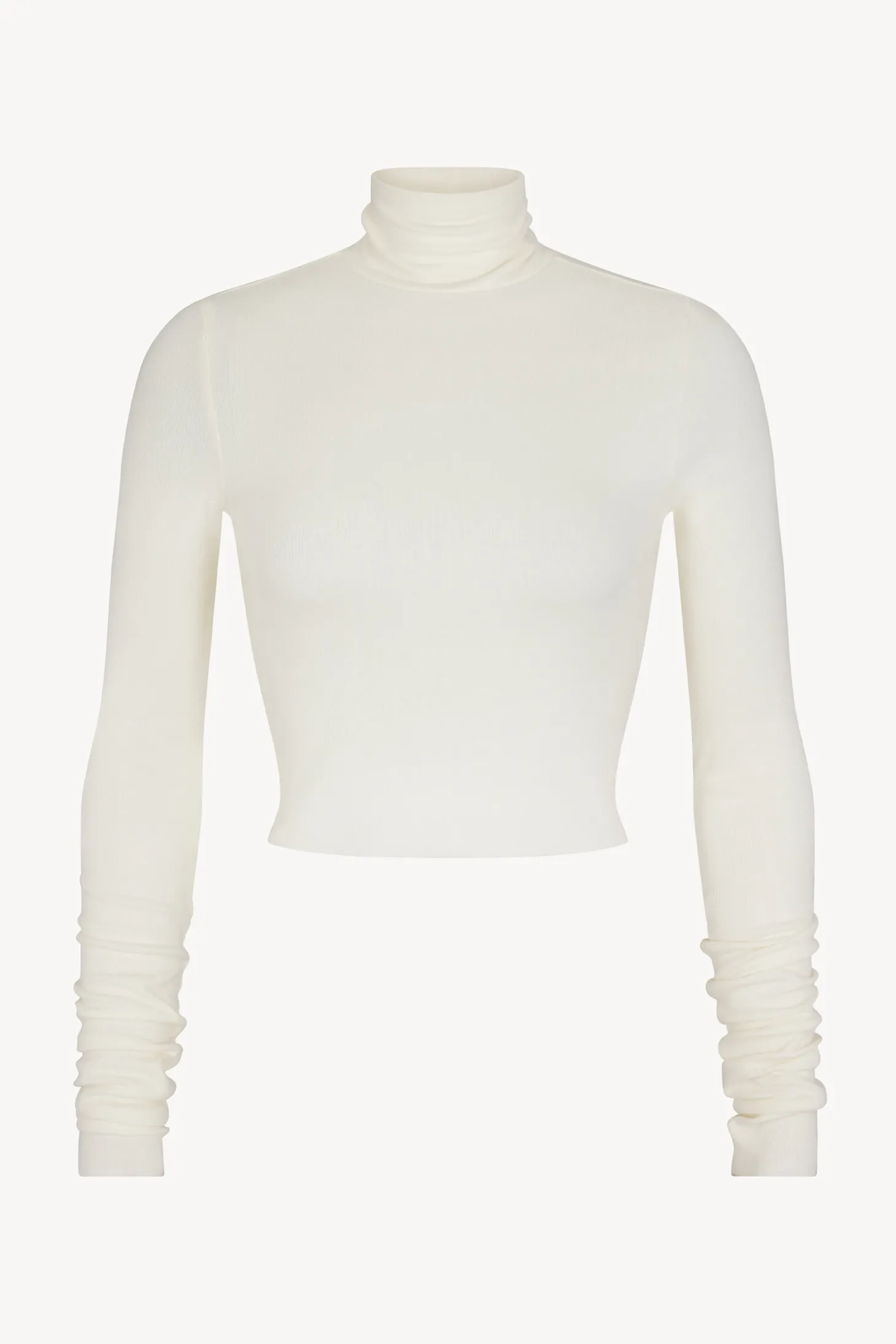 CROPPED FITTED TURTLENECK TOP