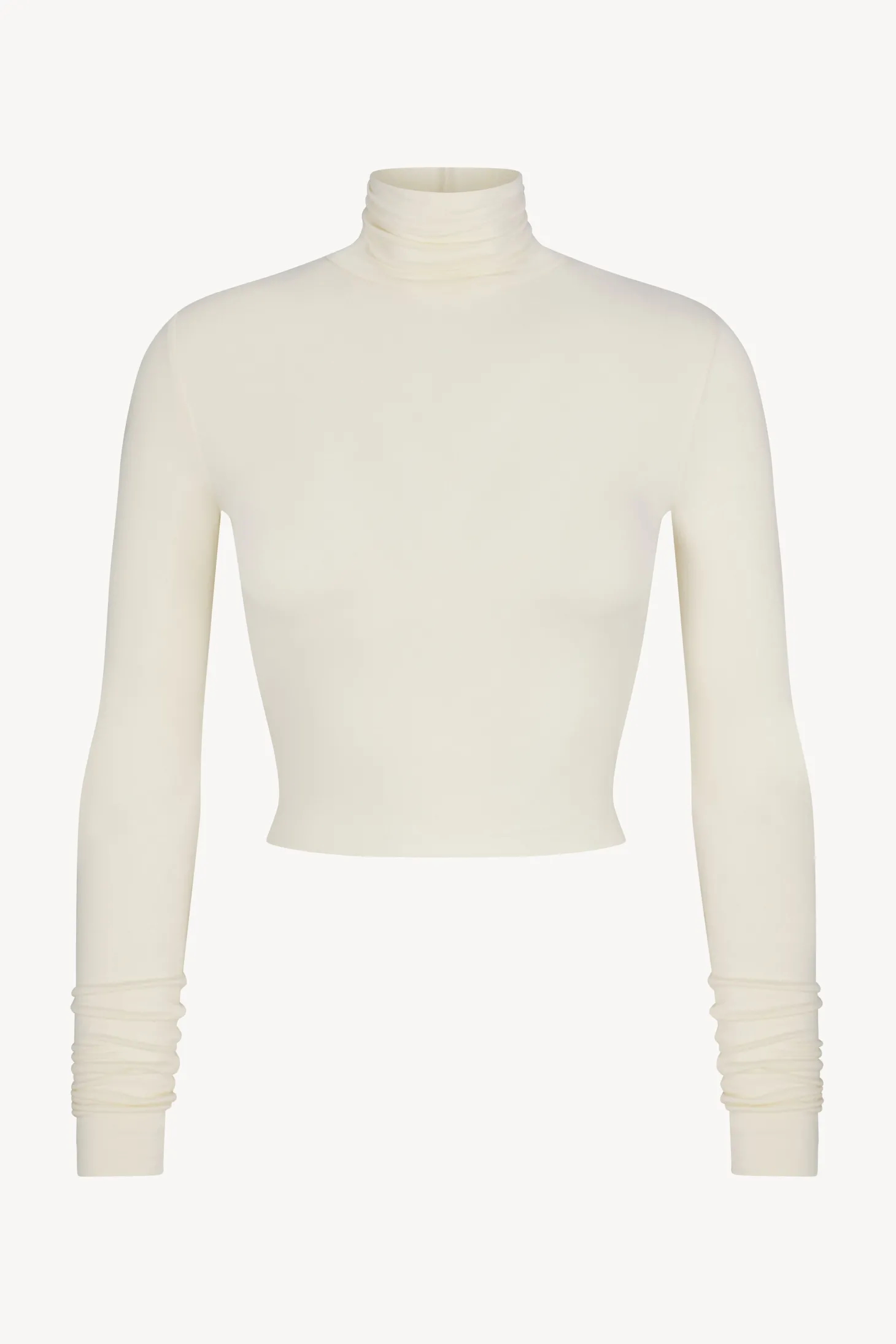 CROPPED FITTED TURTLENECK TOP