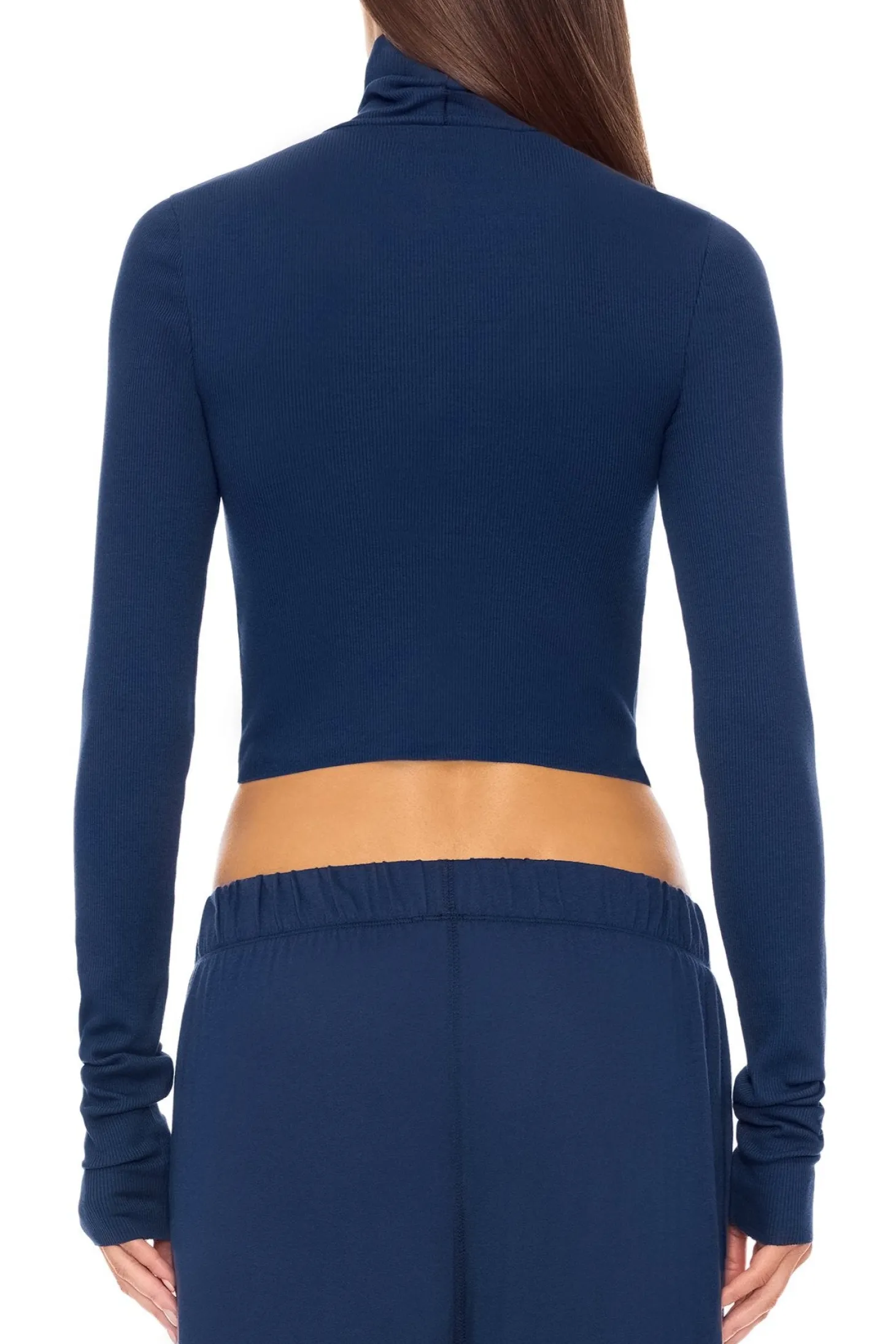 CROPPED FITTED TURTLENECK TOP