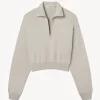 CROPPED HALF-ZIP SWEATSHIRT