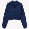 CROPPED HALF-ZIP SWEATSHIRT