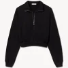 CROPPED HALF-ZIP SWEATSHIRT