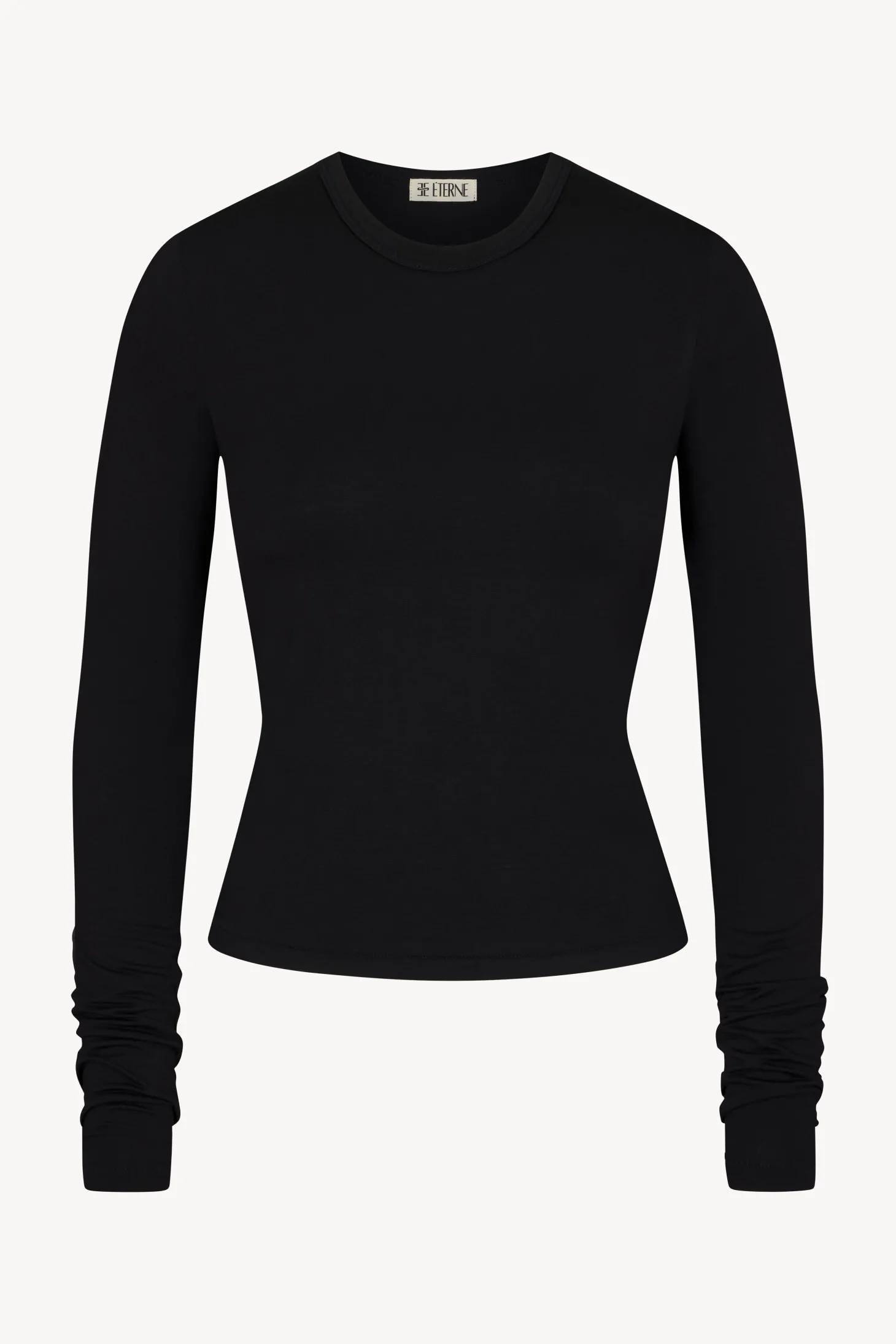 FITTED CREWNECK LONG SLEEVE T-SHIRT