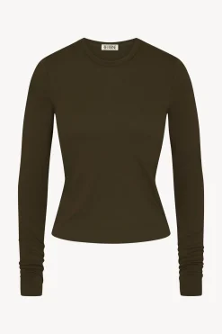 FITTED CREWNECK LONG SLEEVE T-SHIRT