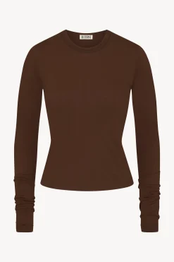 FITTED CREWNECK LONG SLEEVE T-SHIRT
