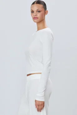 FITTED CREWNECK LONG SLEEVE T-SHIRT