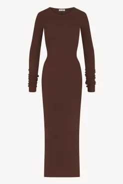 LONG SLEEVE CREWNECK MAXI DRESS