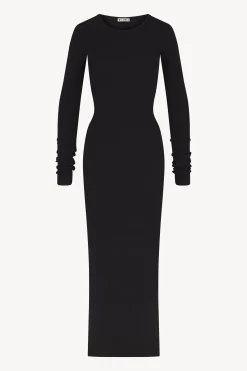 LONG SLEEVE CREWNECK MAXI DRESS