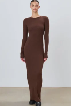 LONG SLEEVE CREWNECK MAXI DRESS