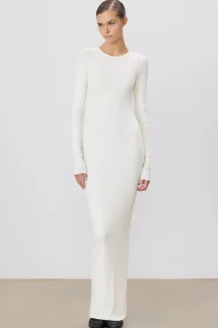 LONG SLEEVE CREWNECK MAXI DRESS