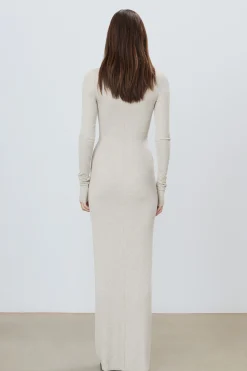 LONG SLEEVE CREWNECK MAXI DRESS