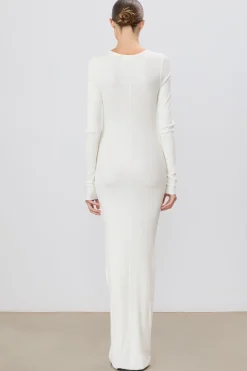 LONG SLEEVE CREWNECK MAXI DRESS