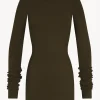 LONG SLEEVE CREWNECK MINI DRESS