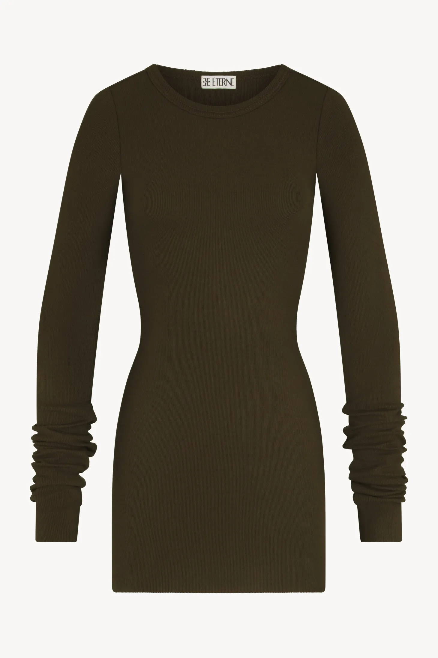 LONG SLEEVE CREWNECK MINI DRESS