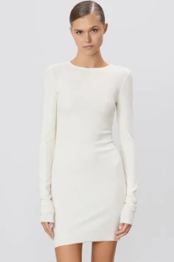 LONG SLEEVE CREWNECK MINI DRESS