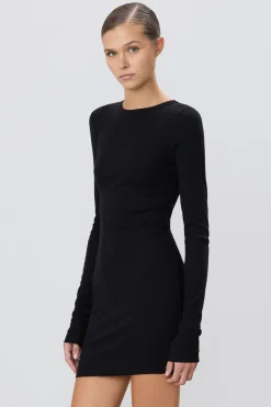 LONG SLEEVE CREWNECK MINI DRESS