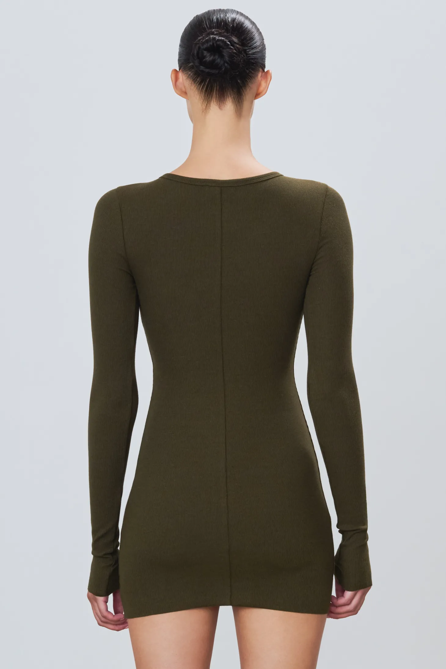 LONG SLEEVE CREWNECK MINI DRESS