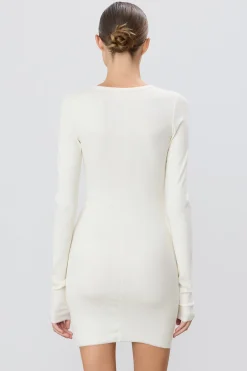 LONG SLEEVE CREWNECK MINI DRESS