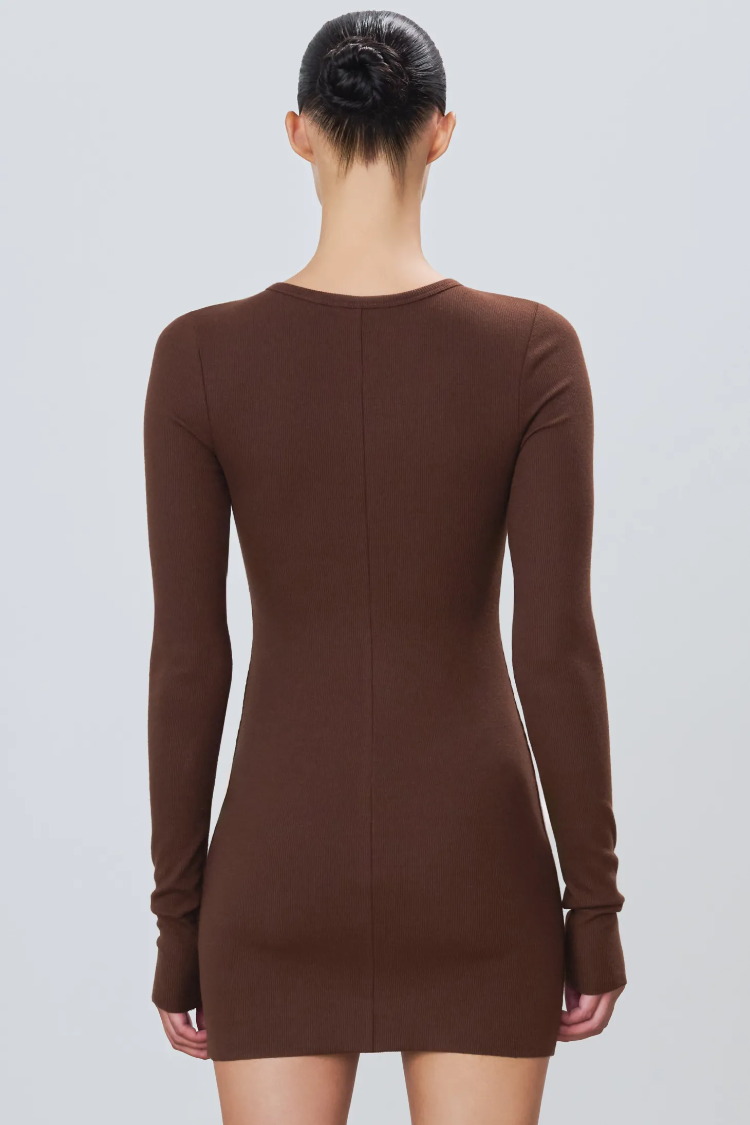 LONG SLEEVE CREWNECK MINI DRESS