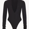 LONG SLEEVE DEEP V BODYSUIT