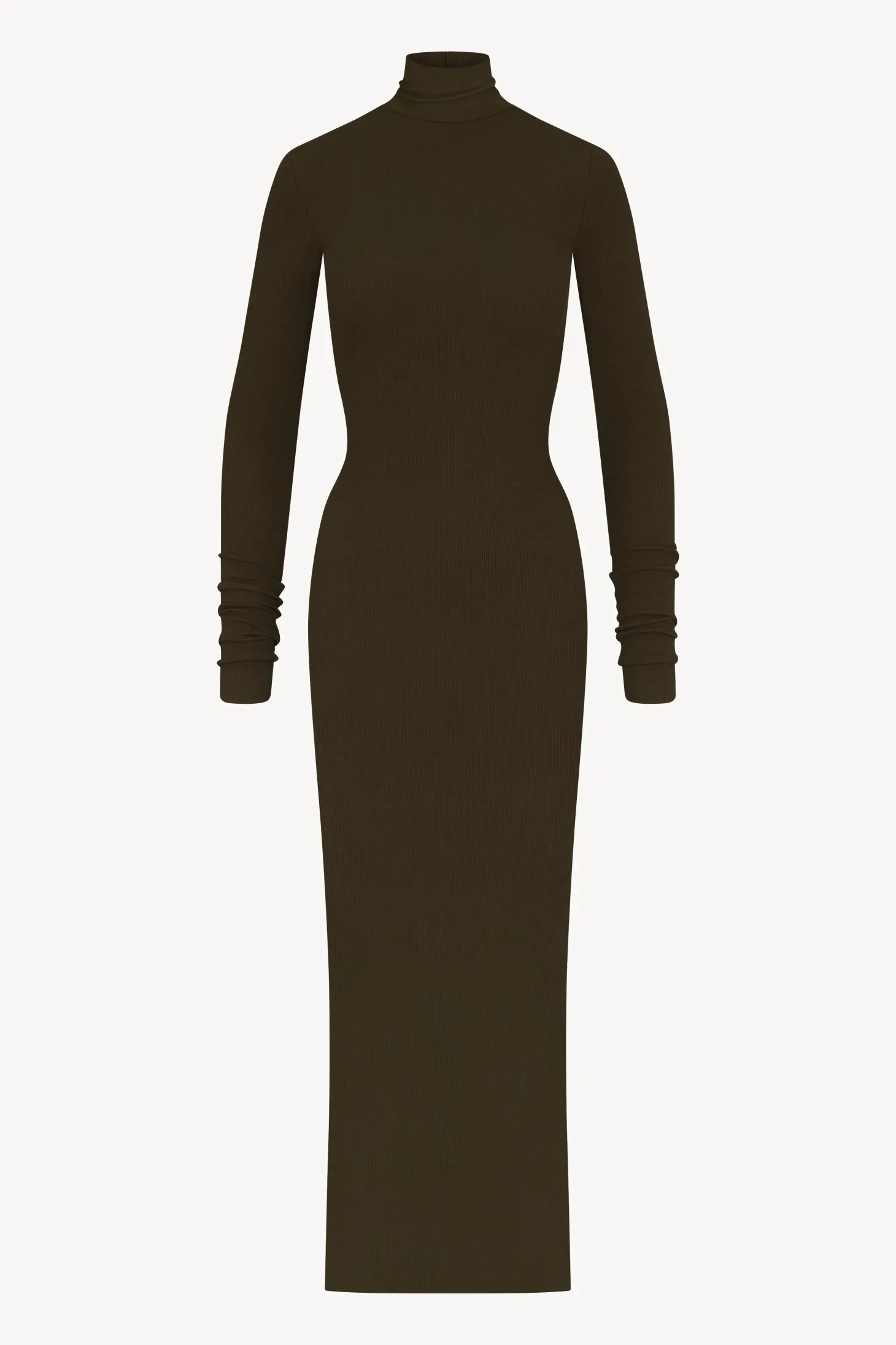 LONG SLEEVE TURTLENECK MAXI DRESS