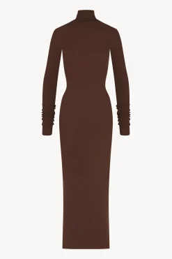LONG SLEEVE TURTLENECK MAXI DRESS