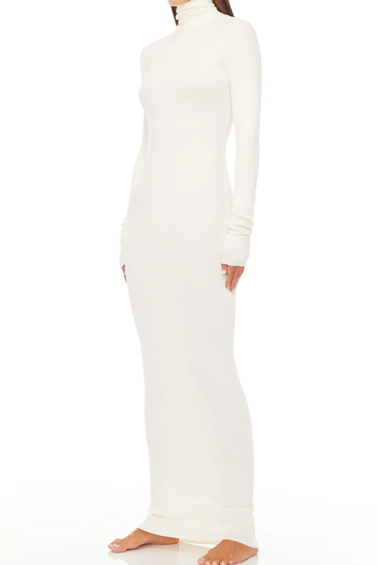 LONG SLEEVE TURTLENECK MAXI DRESS