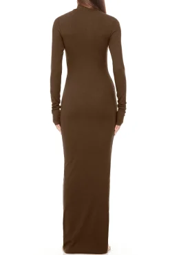 LONG SLEEVE TURTLENECK MAXI DRESS
