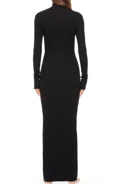 LONG SLEEVE TURTLENECK MAXI DRESS