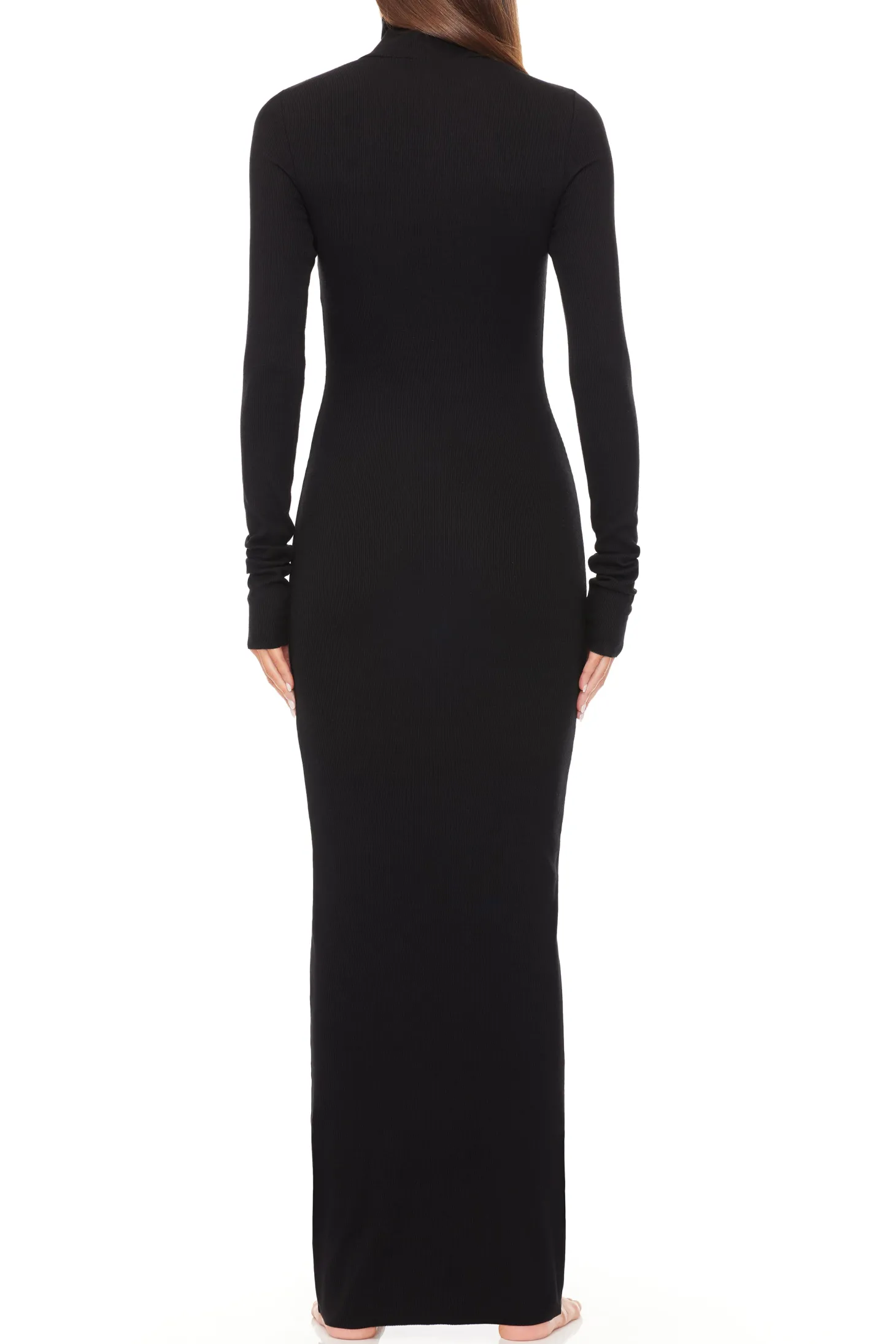 LONG SLEEVE TURTLENECK MAXI DRESS