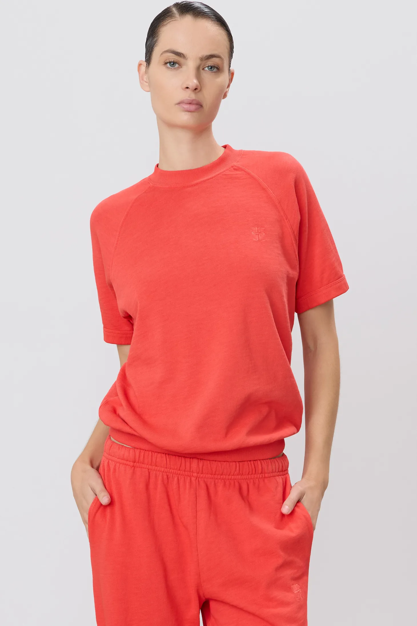 SHORT SLEEVE RAGLAN SWEATSHIRT