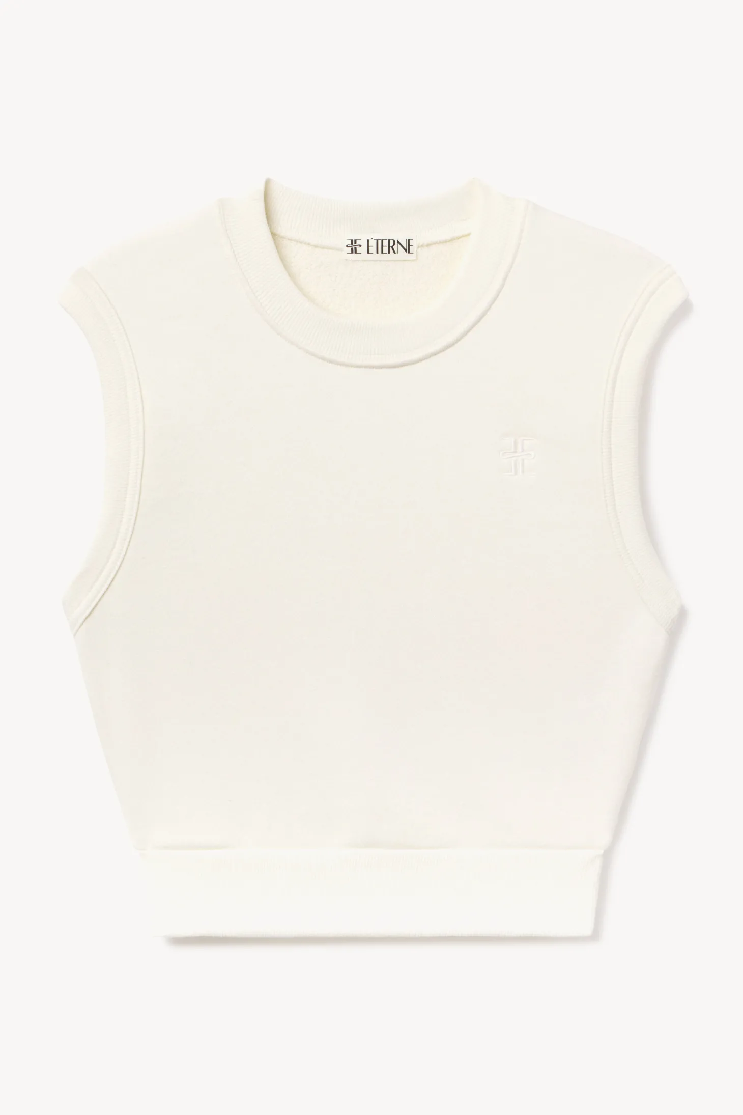 SLEEVELESS CREWNECK TOP