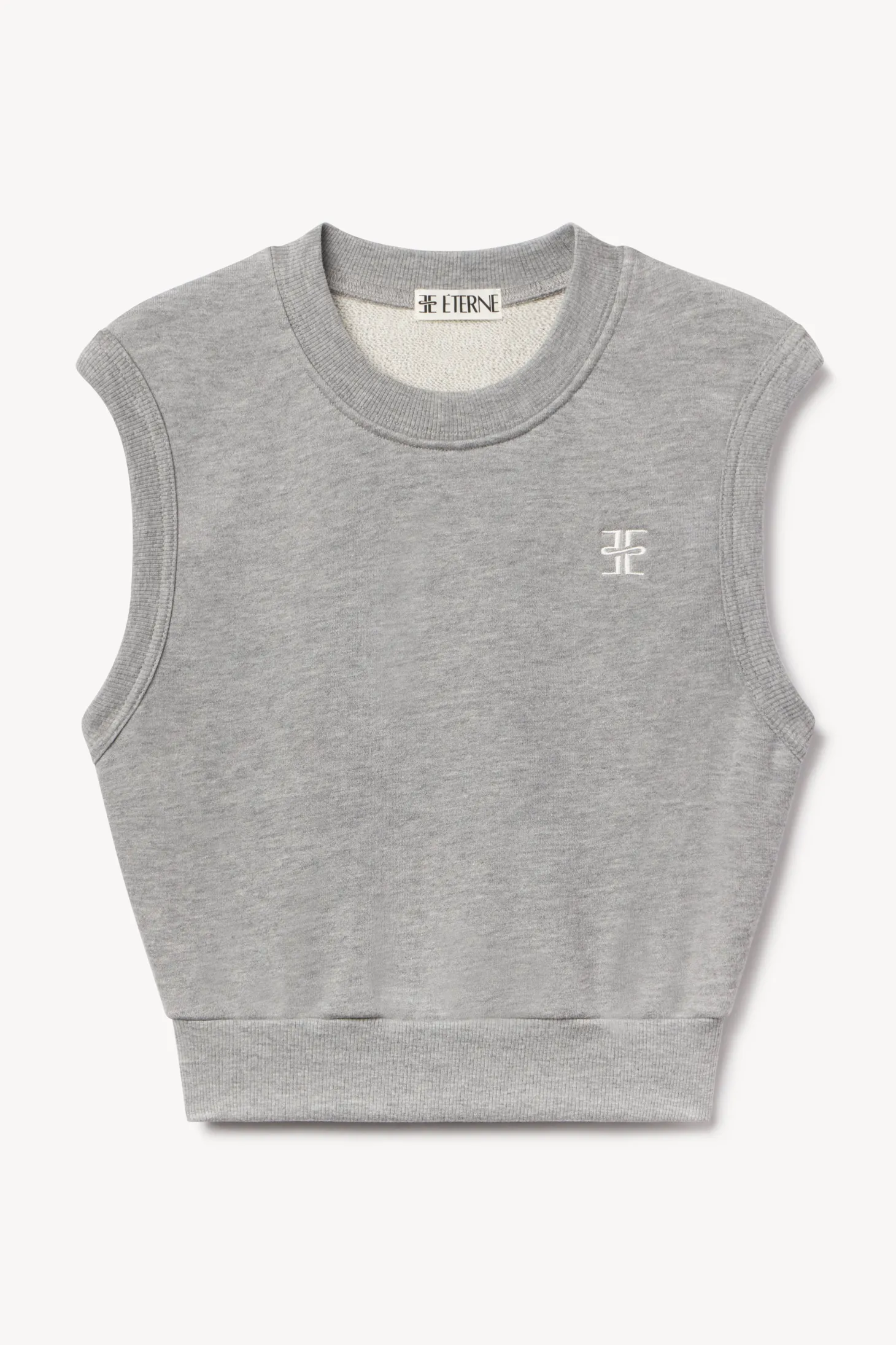 SLEEVELESS CREWNECK TOP