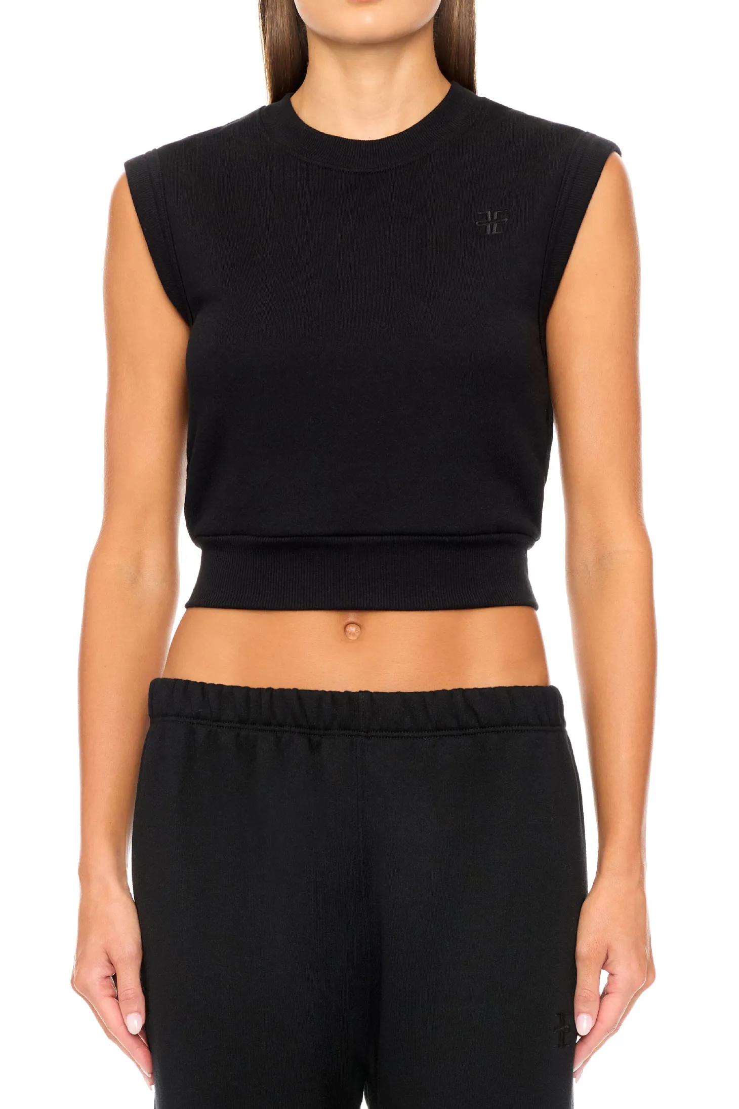 SLEEVELESS CREWNECK TOP