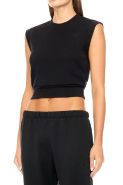 SLEEVELESS CREWNECK TOP