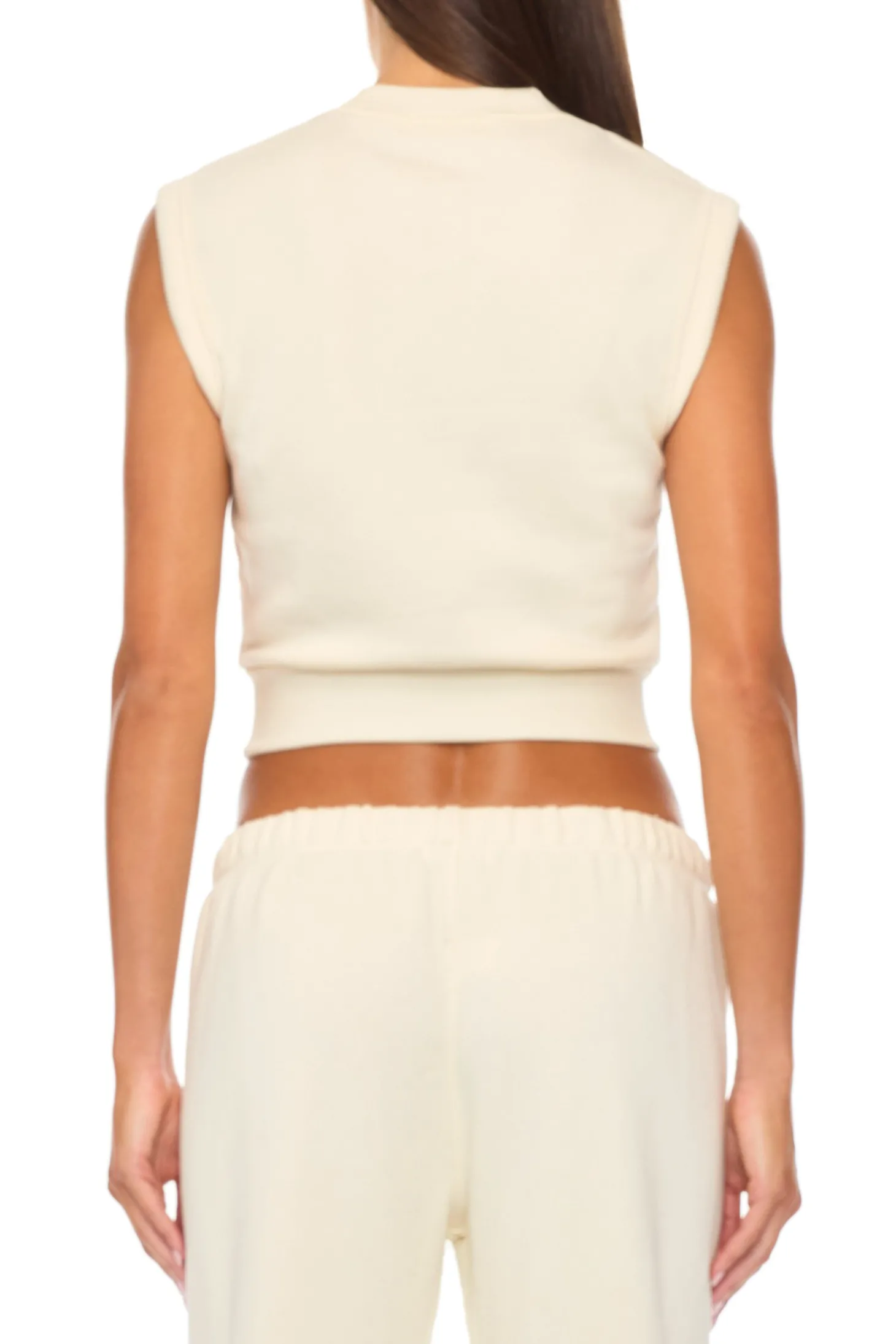 SLEEVELESS CREWNECK TOP