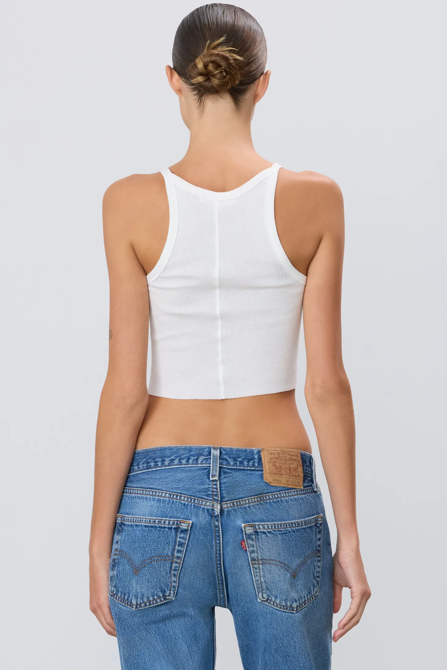 The Cropped Rib Tank by ÉTERNE