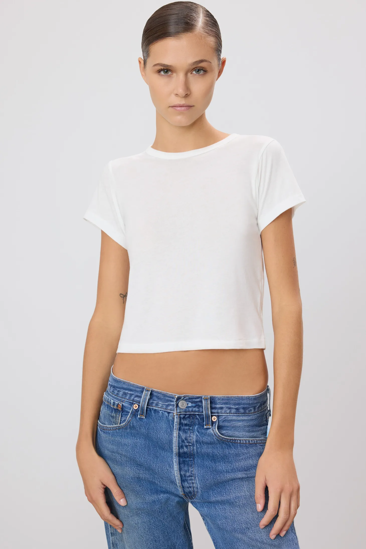 The Short Sleeve Baby Tee by ÉTERNE