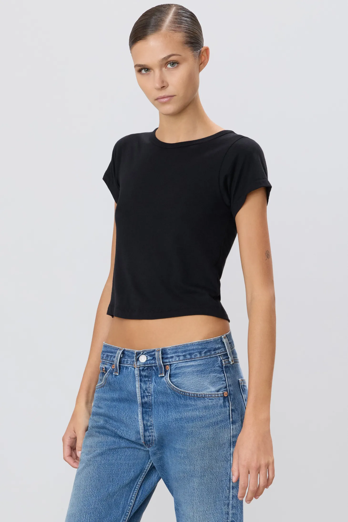 The Short Sleeve Baby Tee by ÉTERNE